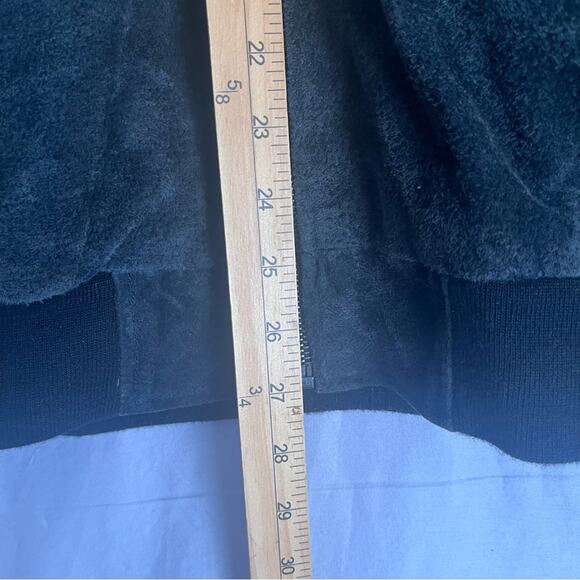 Vintage Black Suede Bomber Jacket Mens XL Streetwear Biker Fall Winter Classic - Picture 9 of 11